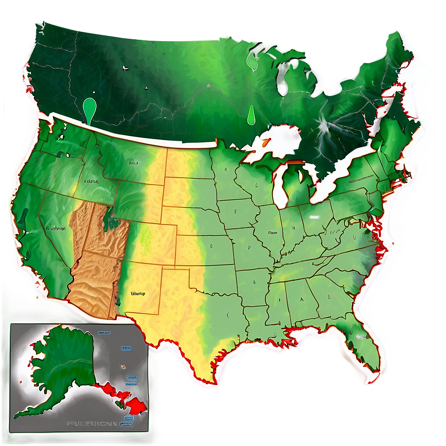 Usa Physical Map Png 05252024