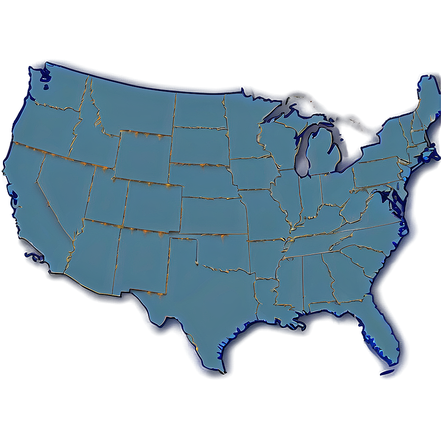 Usa States Detailed Map Png 06292024