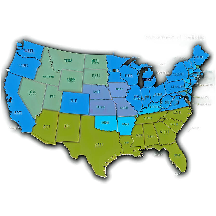 Usa States Detailed Map Png Pru