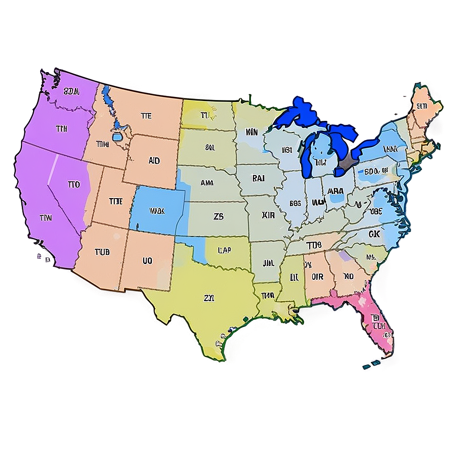 Usa Time Zone Map Png 90