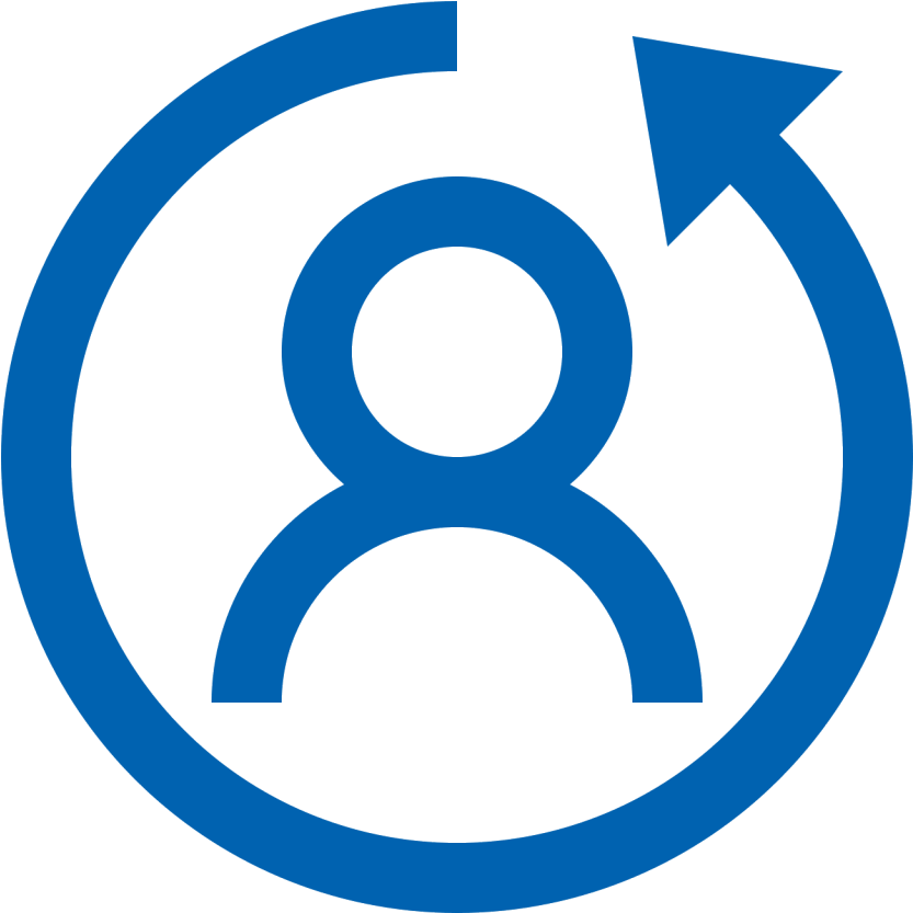 User Profile Icon Blue Arrow