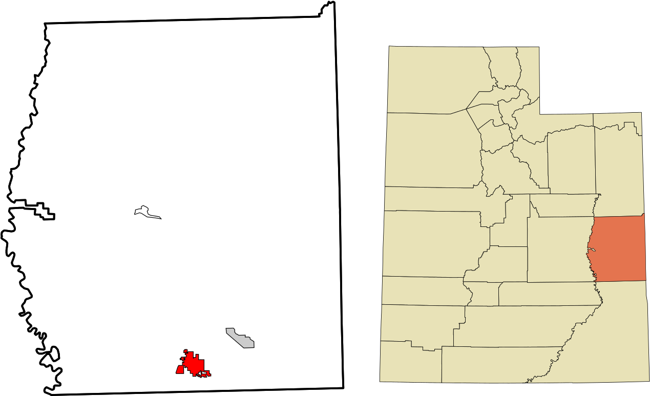Utah County Map Highlighting Salt Lake County