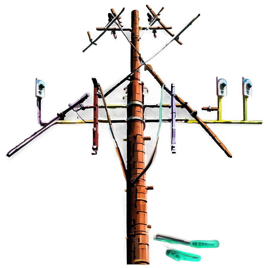 Utility Pole With Antenna Png Iss38