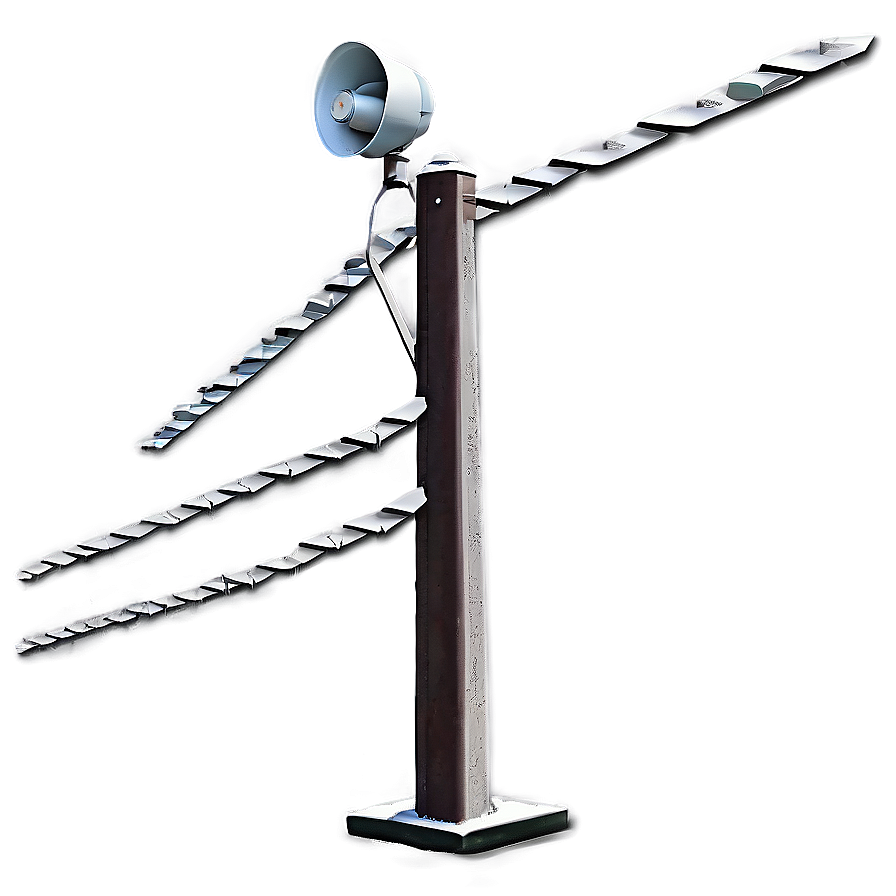 Utility Pole With Emergency Alert Siren Png 06262024