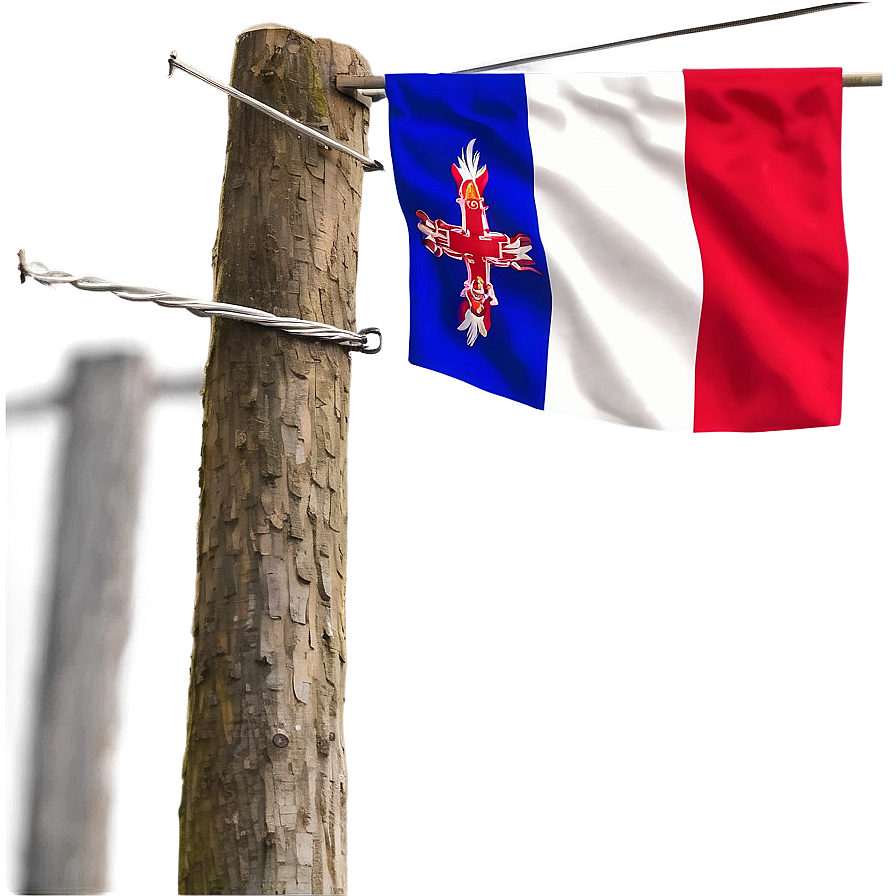 Utility Pole With Flags Png 06262024