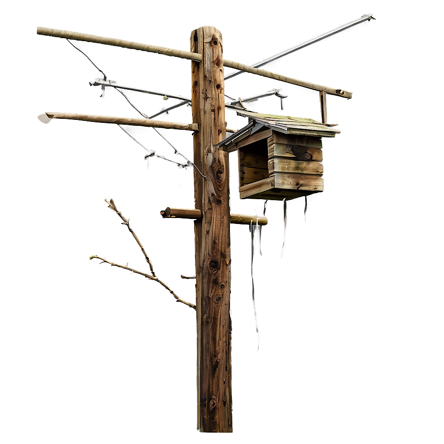 Utility Pole With Nest Png 52