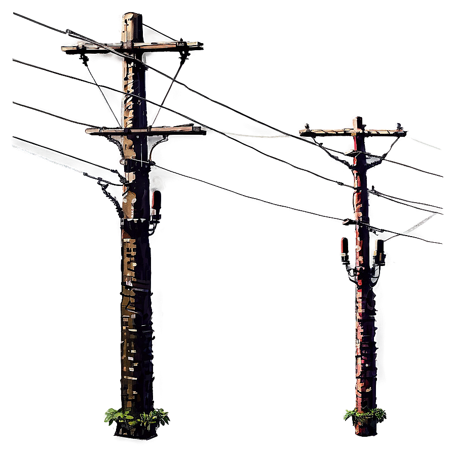 Utility Pole With Wires Png 69