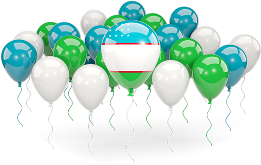 Uzbekistan Flag Balloons