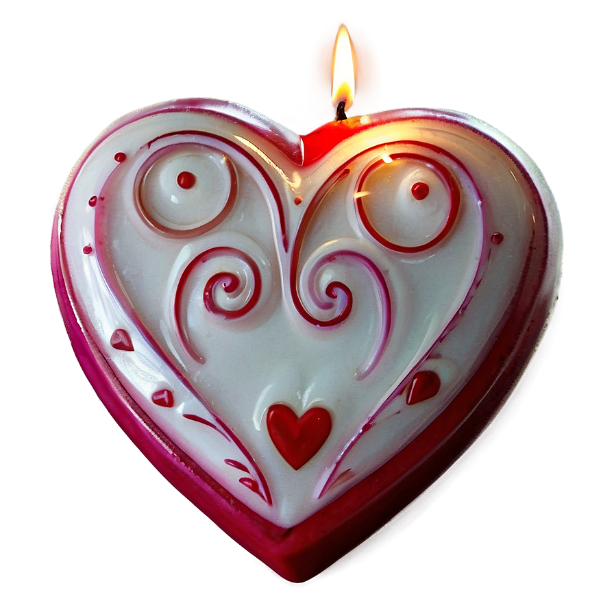 Valentine Heart Candle Png Hhp1