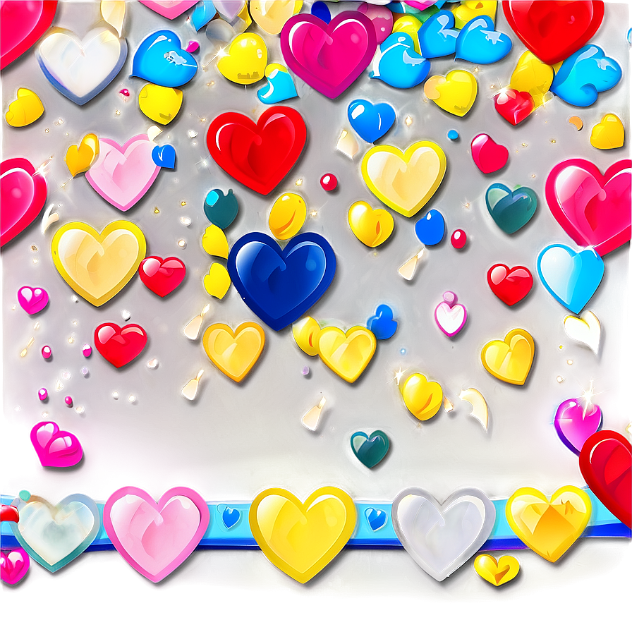 Valentine Heart Confetti Png 67