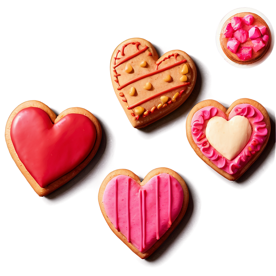 Valentine Heart Cookies Png Gyn30