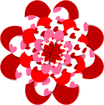 Valentine Heart Flower Art