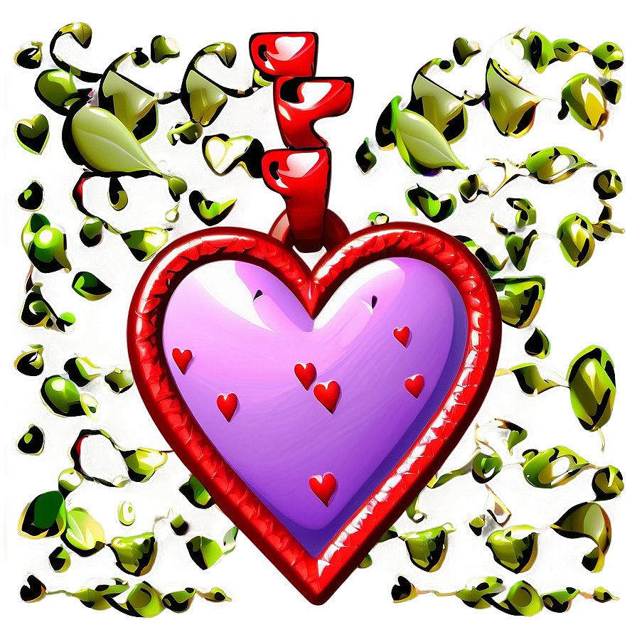 Valentine Heart Garland Png 06262024