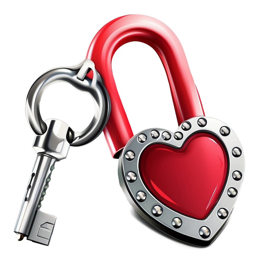 Valentine Heart Lock Png 05242024