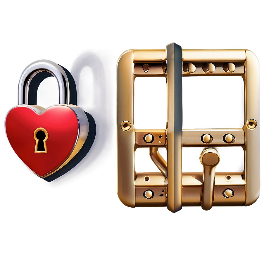 Valentine Heart Lock Png Kin