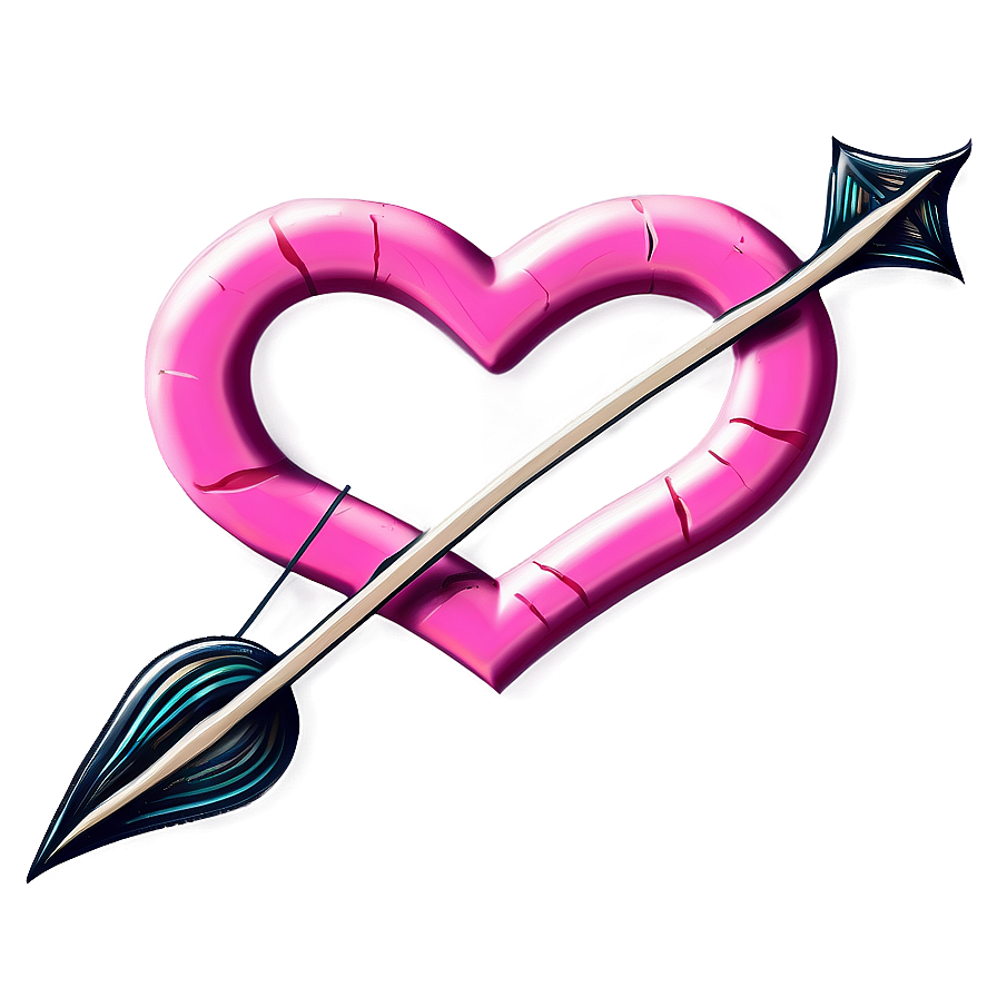 Valentine Heart With Arrow Png 80