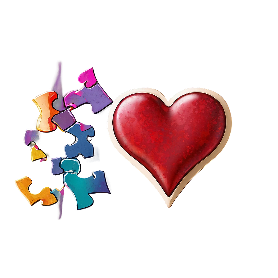Valentine's Day Heart Puzzle Png 05242024