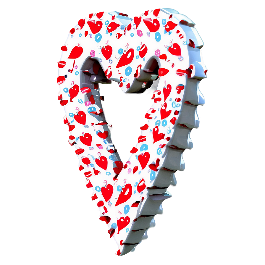 Valentine's Day Heart Wreath Png Sak81