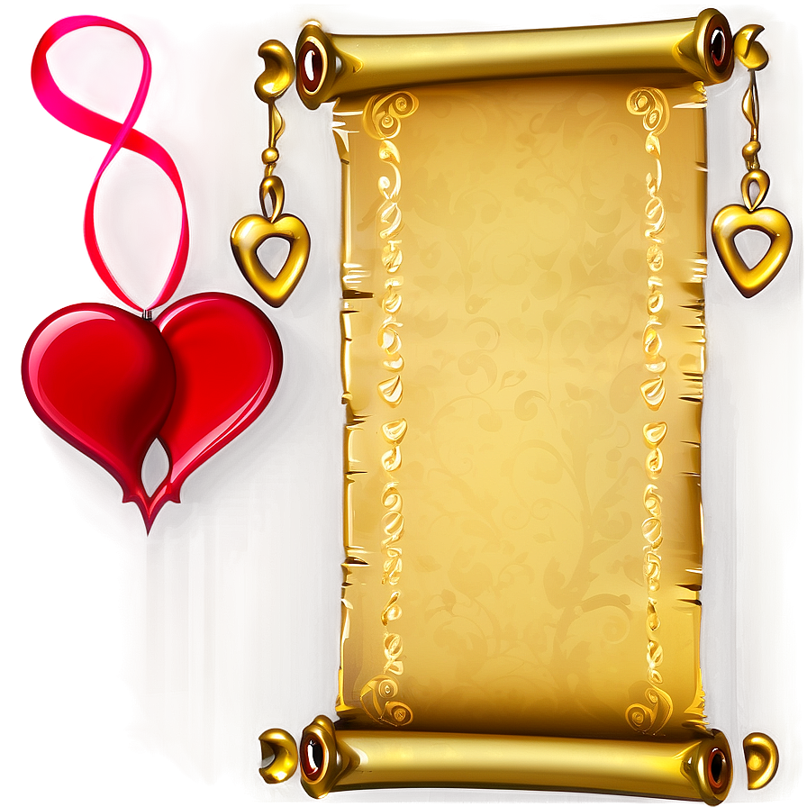 Valentine's Day Love Scroll Png 15