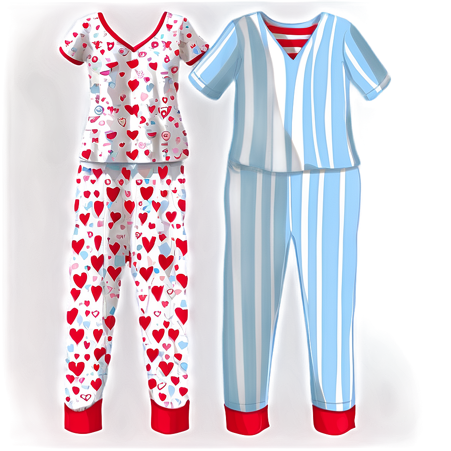 Valentine's Day Pajamas Png 06132024