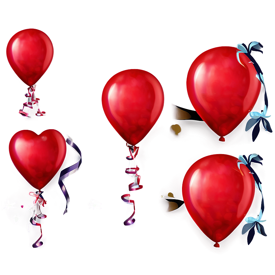 Valentine's Day Red Balloons Png 52