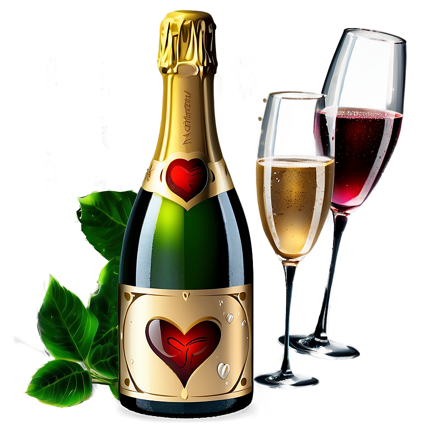 Valentines Day Champagne Png Wki