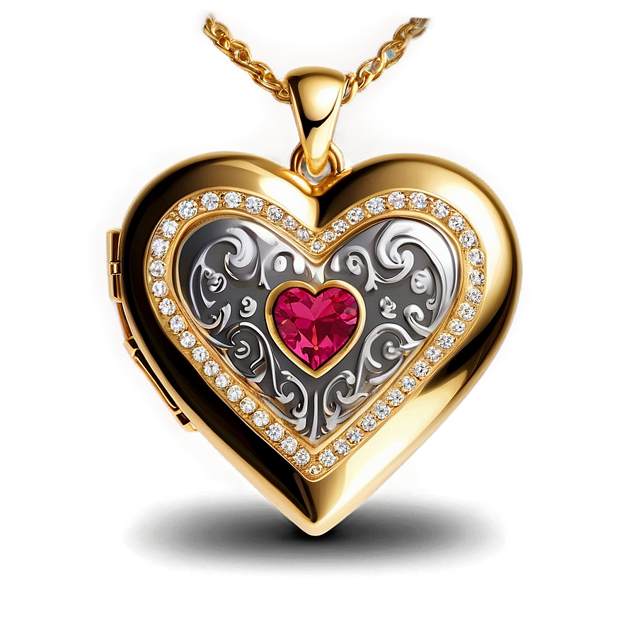 Valentines Day Heart Locket Png Iee19