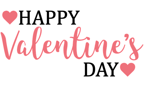 Valentines Day Script Text Design
