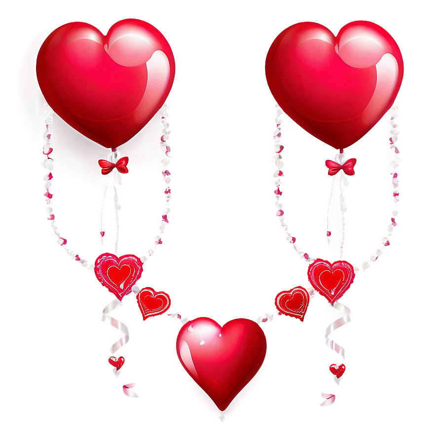 Valentines Heart Balloons Png Lqg