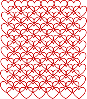 Valentines Heart Pattern Background