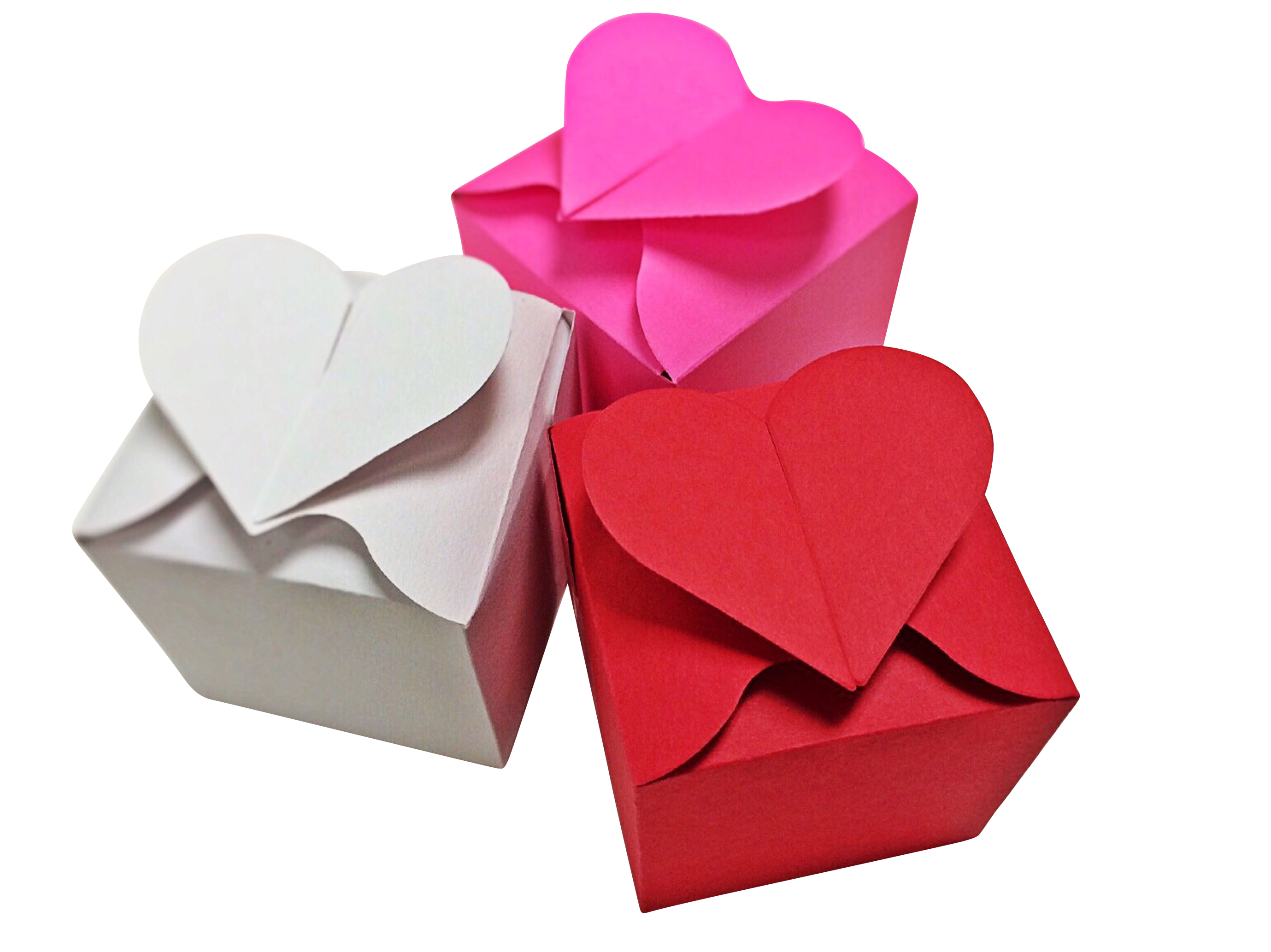 Valentines Heart Shaped Paper Boxes