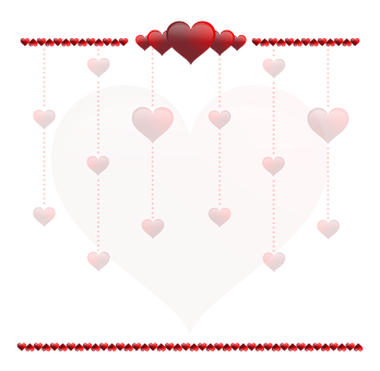 Valentines Hearts Dark Background