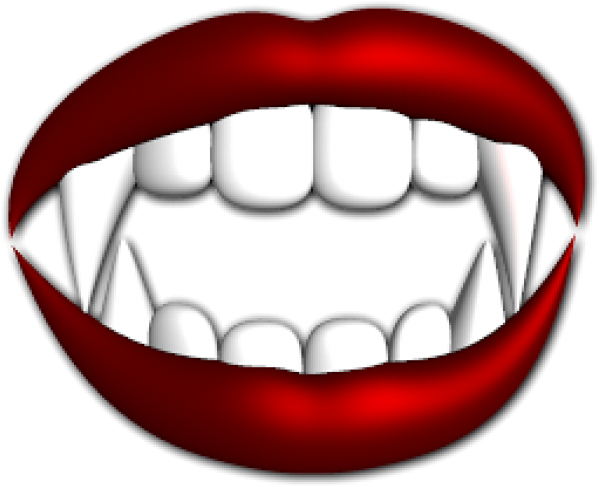 Vampire Fangs Red Lips