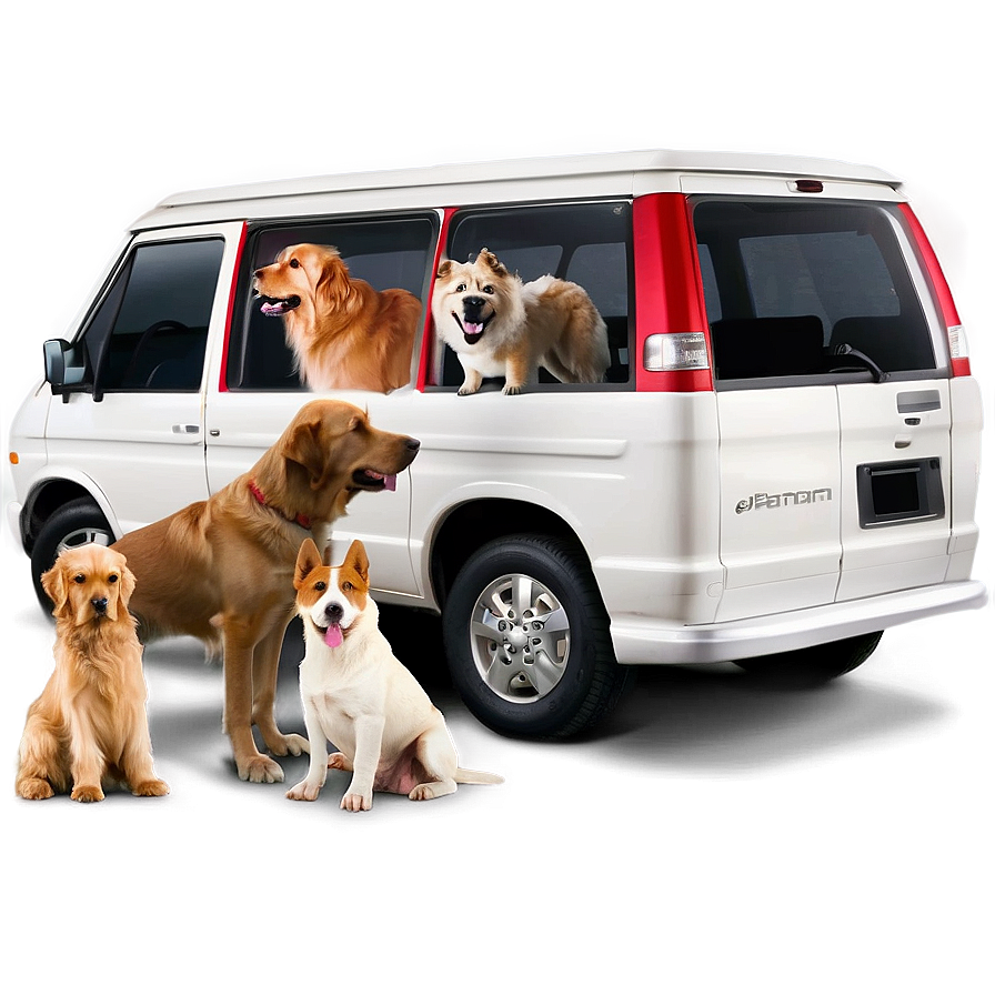 Van With Dogs Inside Png 87