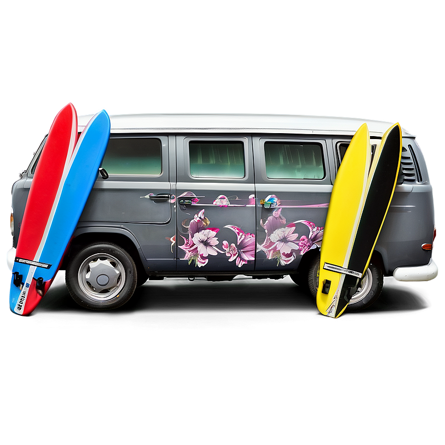 Van With Surfboards Png 06202024