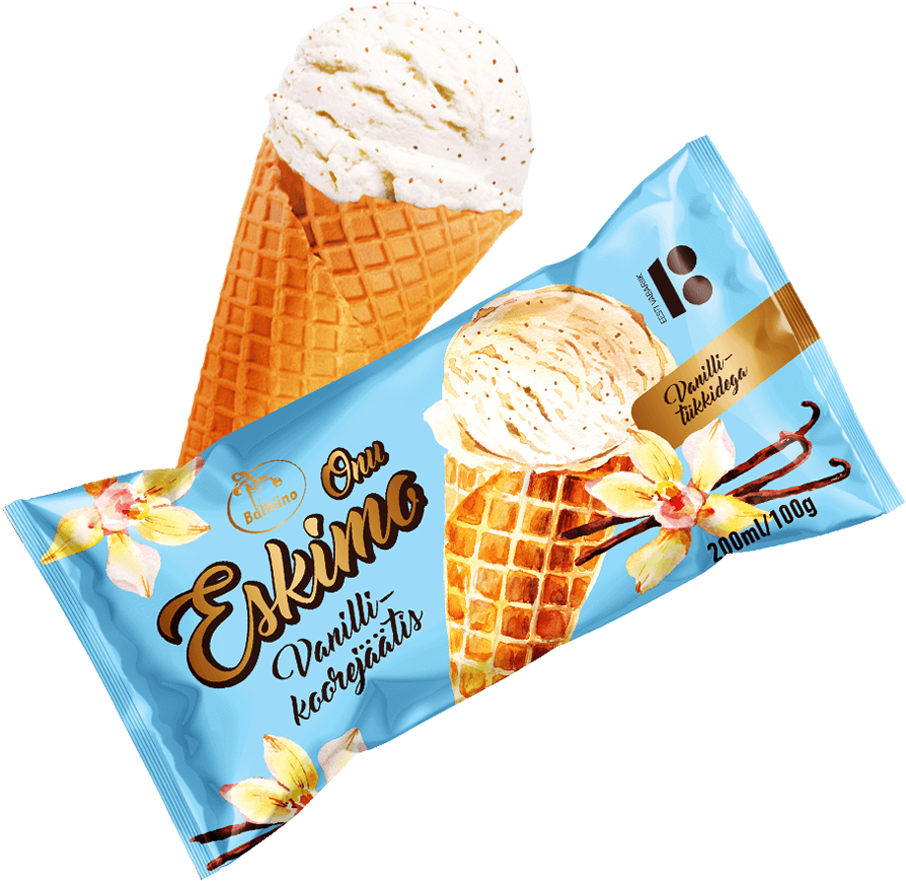 Vanilla Ice Cream Cone Packaging