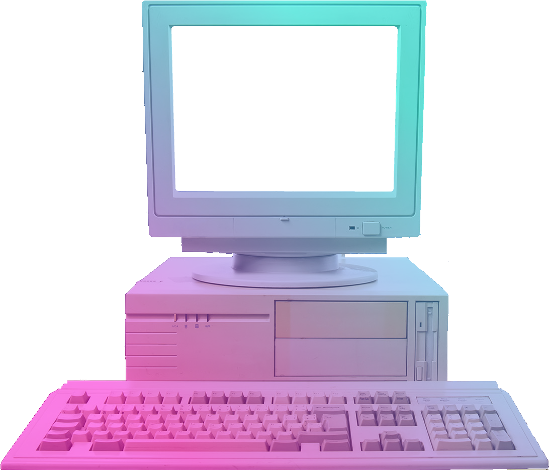 Vaporwave Aesthetic Vintage Computer