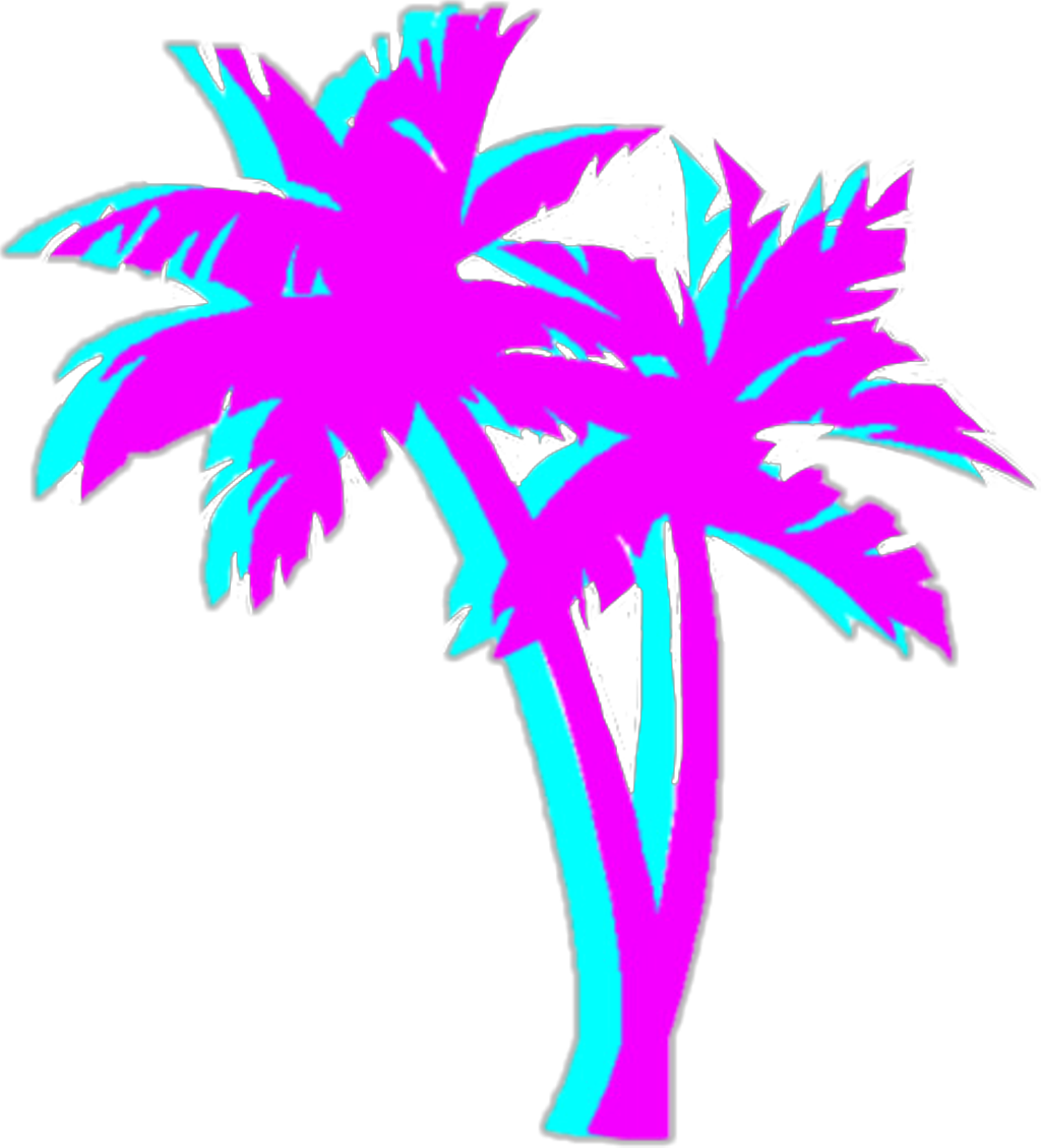 Vaporwave Palm Trees Aesthetic.png