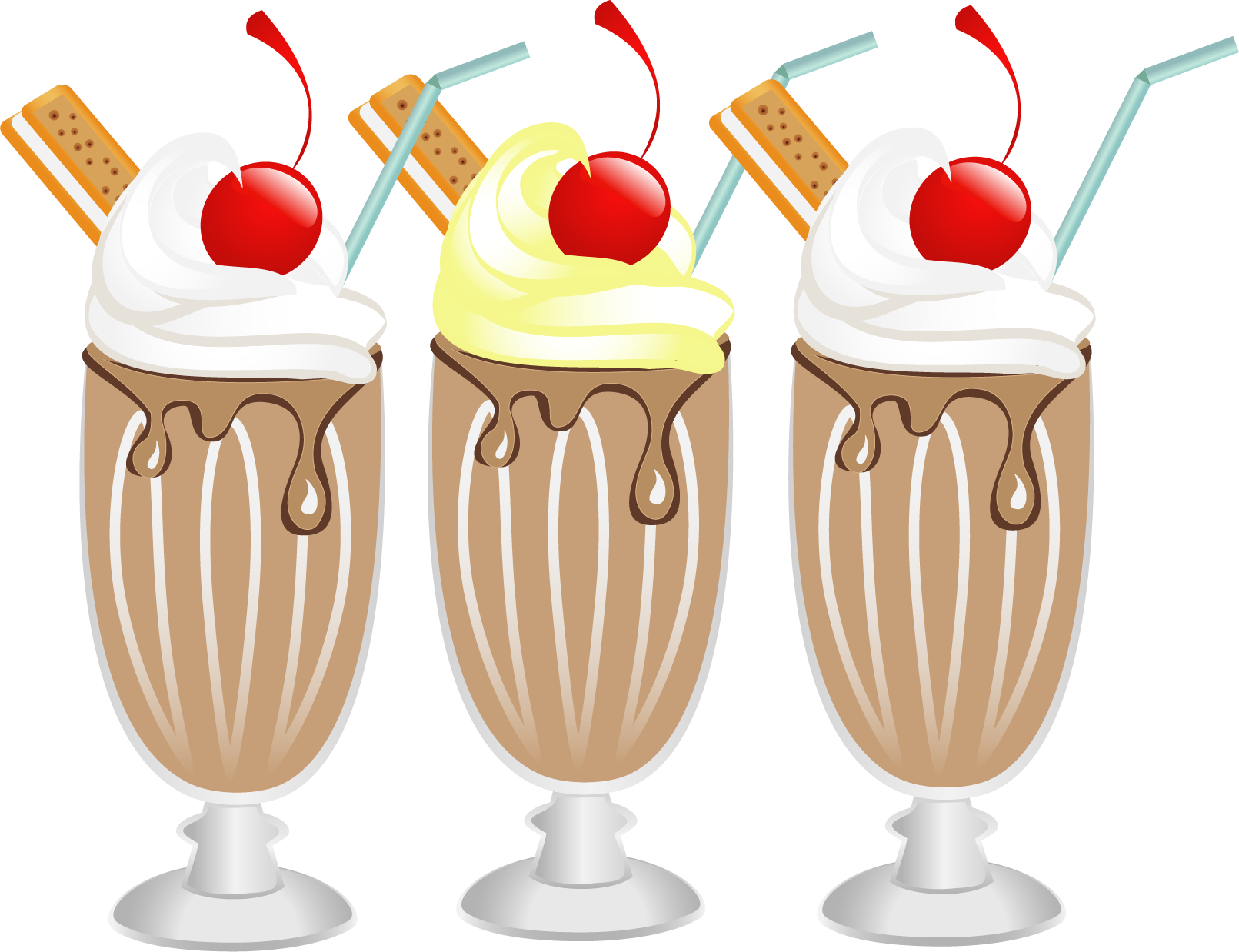 Variety Milkshakes Illustration