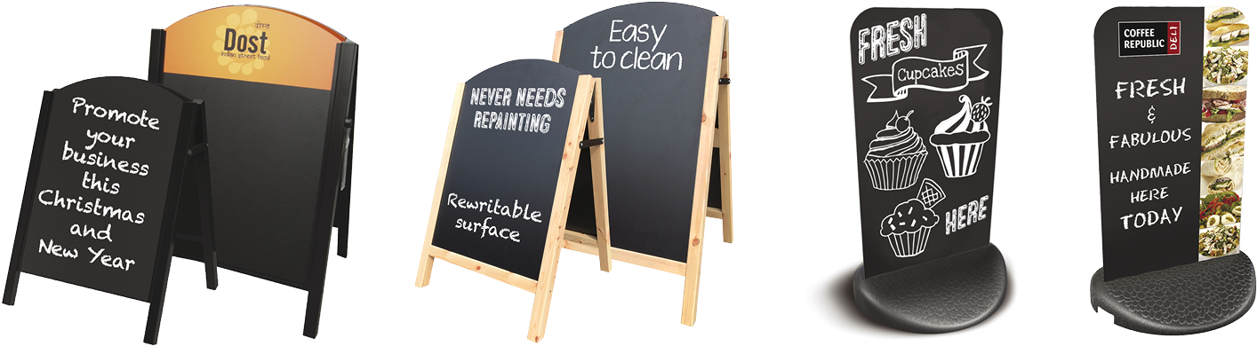 Varietyof Blackboards Display