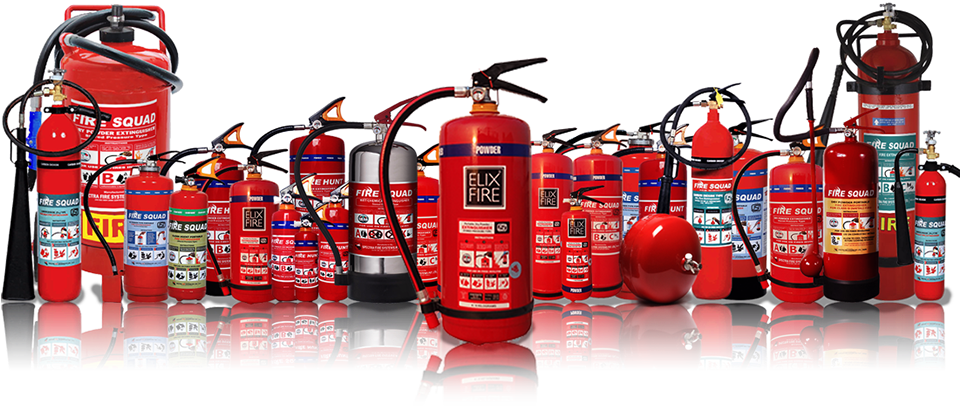 Varietyof Fire Extinguishers