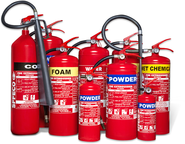 Varietyof Fire Extinguishers