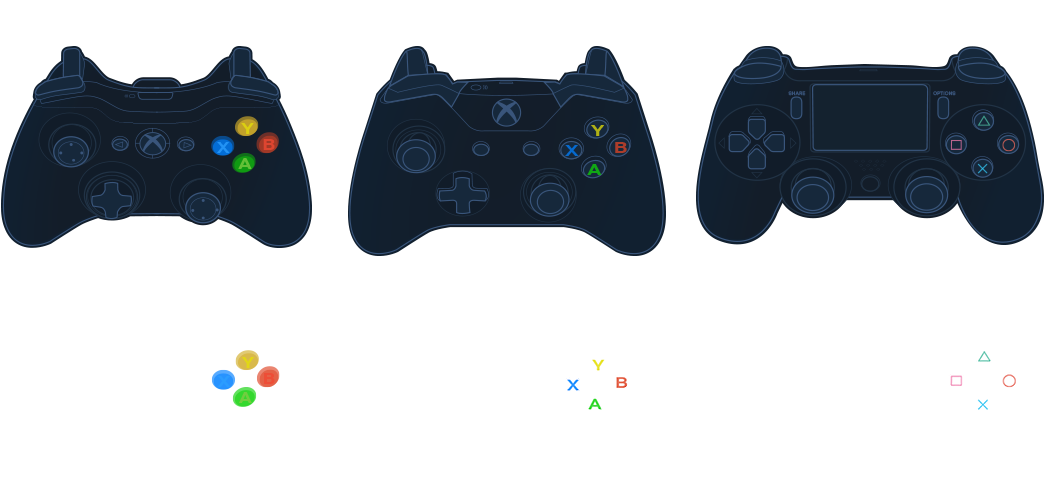 Varietyof Game Controllers Illustration