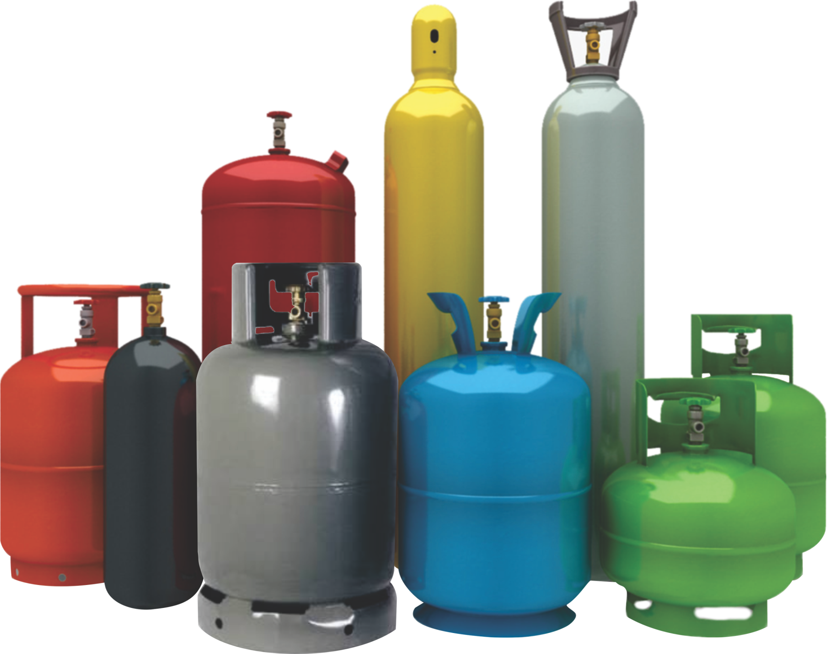 Varietyof Gas Cylinders