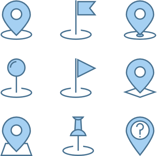 Varietyof Location Pins Pattern