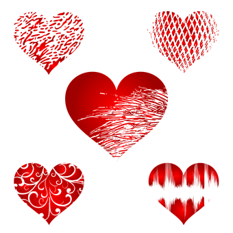 Varietyof Red Hearts Designs