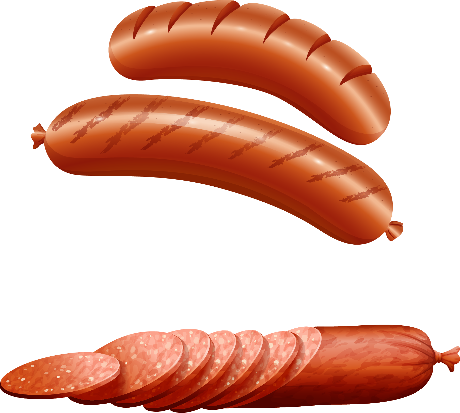 Varietyof Sausages Illustration