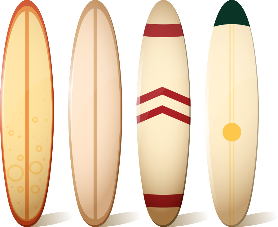 Varietyof Surfboards Illustration