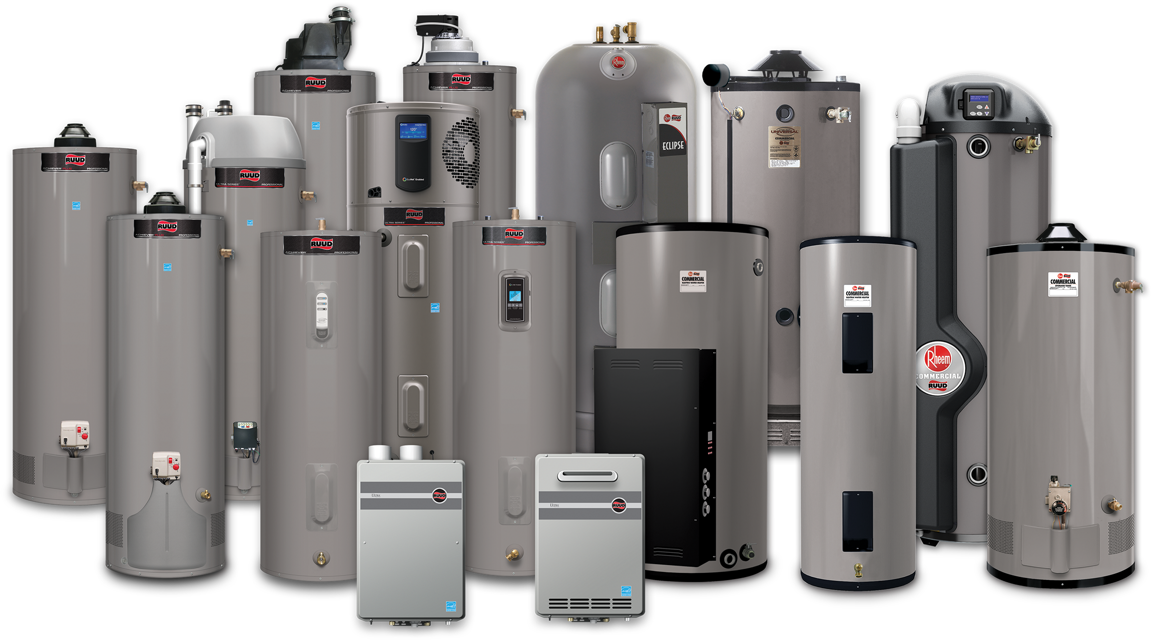 Varietyof Water Heaters