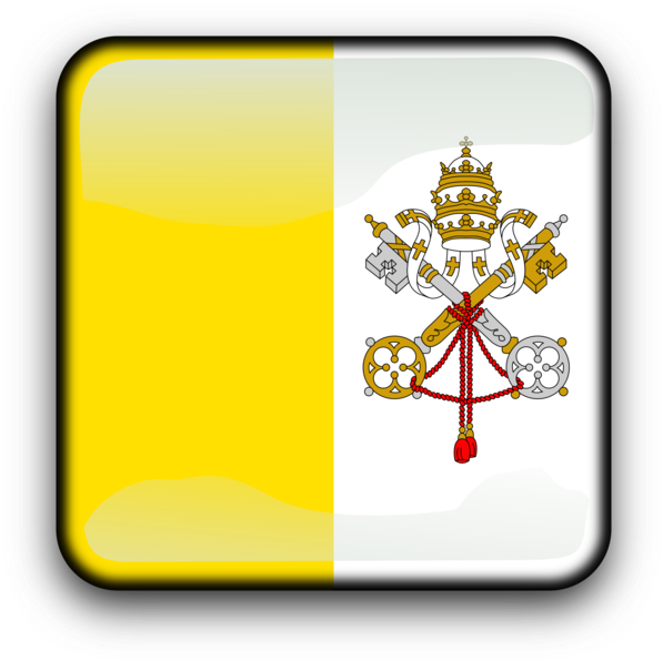 Vatican City Flagwith Papal Symbols